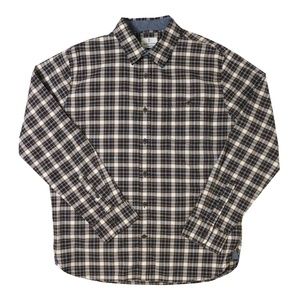 Mutual Weave Men Size Large Brown Plaid Long Sleeve Button Up Stretch Shirt NWT
